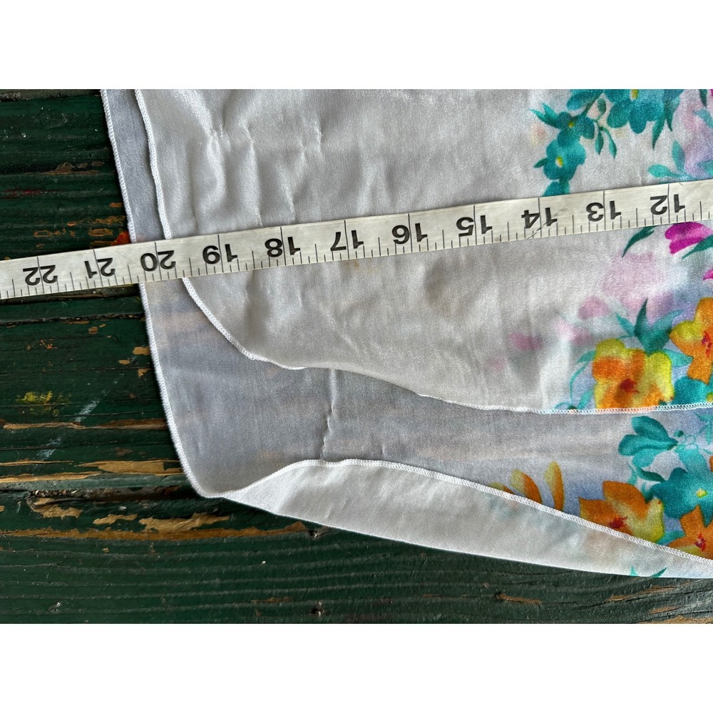 Floral Sarong Wrap Skirt Beach Cover Up Multi Color Tie Side Summer One Size Vtg - Picture 2 of 7